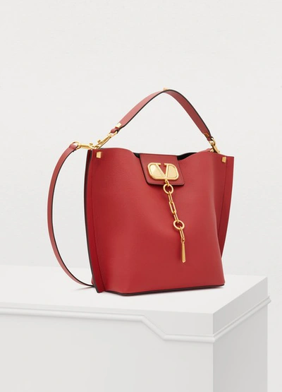 Shop Valentino Garavani Go Logo Shopping Bag In Rosso V