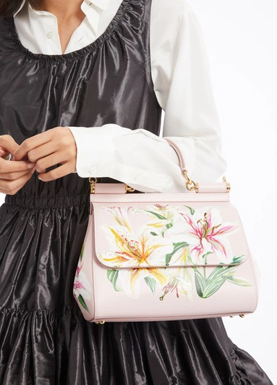 Shop Dolce & Gabbana Sicily Shoulder Bag In Gligli Fdo.rosa