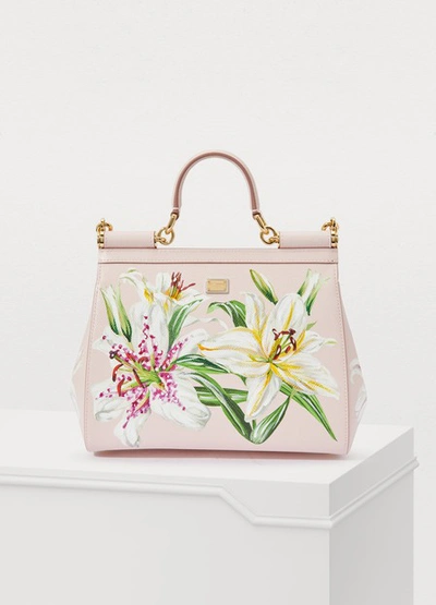 Shop Dolce & Gabbana Sicily Shoulder Bag In Gligli Fdo.rosa