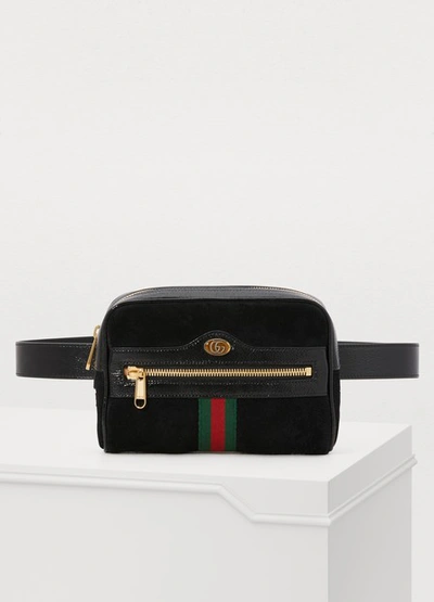 Shop Gucci Ophidia Belt Bag In Black