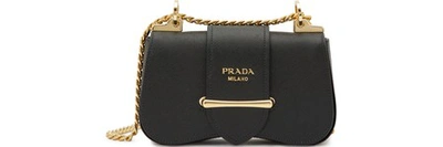 Shop Prada Mini Sidonie Crossbody Bag In Nero