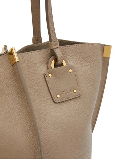 Shop Chloé Vick Tote Bag In Motty Grey