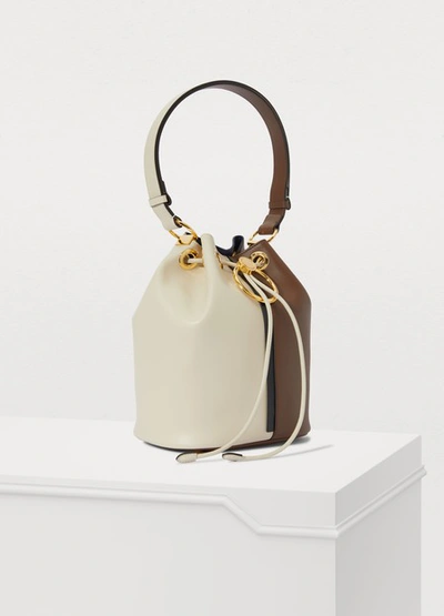 Shop Marni Bucket Bag In Antique-white-chestnut
