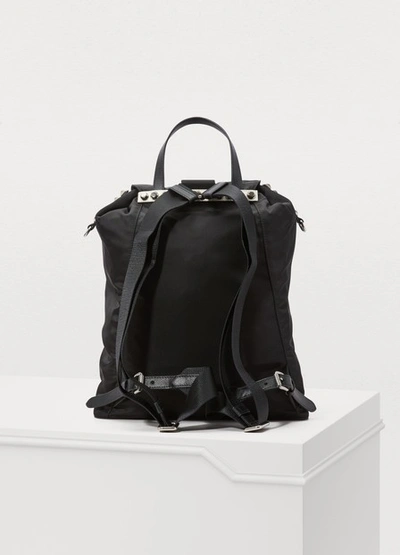 Shop Prada Backpack In Nero/bianco