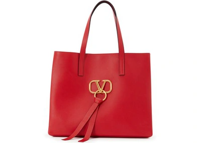 Shop Valentino Garavani Vringtote Bag In Rouge Pure