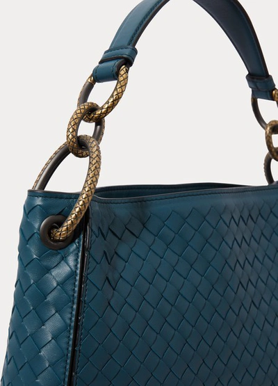 Shop Bottega Veneta Hobo Loop Handbag In Brighton-blue