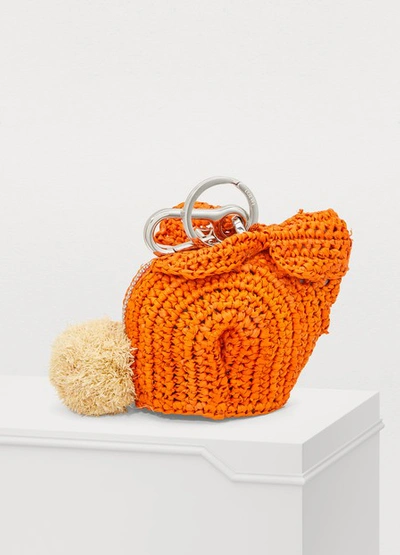 Shop Loewe Bunny Charm In Orange