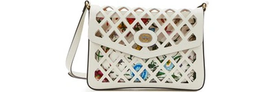 Shop Gucci Small Perforated Shoulder Bag In White