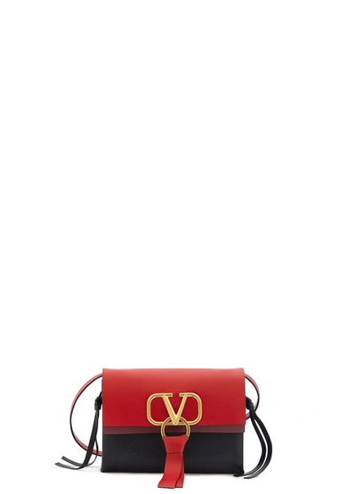 Shop Valentino Garavani Vring Crossbody Bag In Rouge/cerise/nero/rouge Pur
