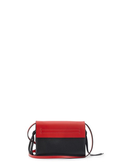 Shop Valentino Garavani Vring Crossbody Bag In Rouge/cerise/nero/rouge Pur