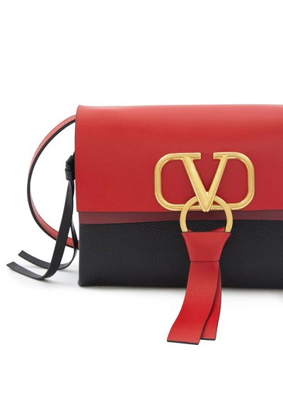Shop Valentino Garavani Vring Crossbody Bag In Rouge/cerise/nero/rouge Pur
