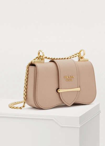 Shop Prada Mini Sidonie Crossbody Bag In Cipria