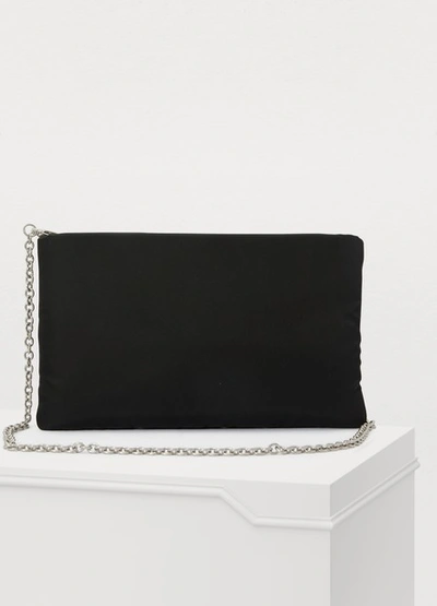 Shop Prada Tessuto Soft Cross Body Bag In Black