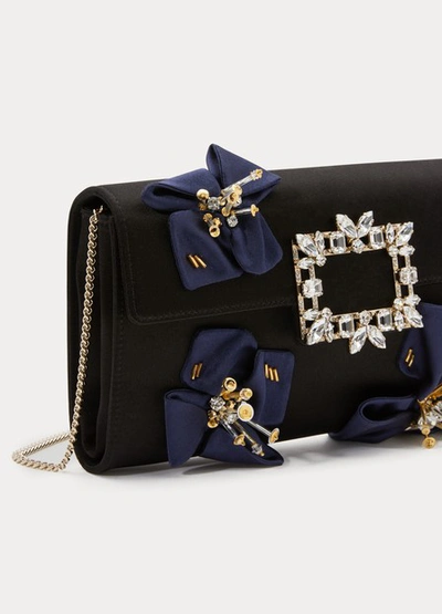 Shop Roger Vivier Pouche With A Brooch In Black