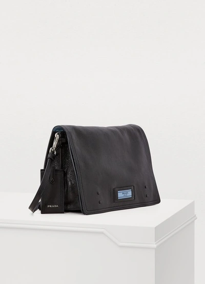 Shop Prada Etiquette Shoulder Bag In Nero/astrale