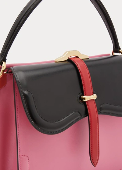 Shop Prada Sidonie Handbag In Pink/blk/red