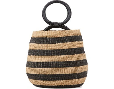 Shop Aranaz Belle Bucket Bag In Black Natural