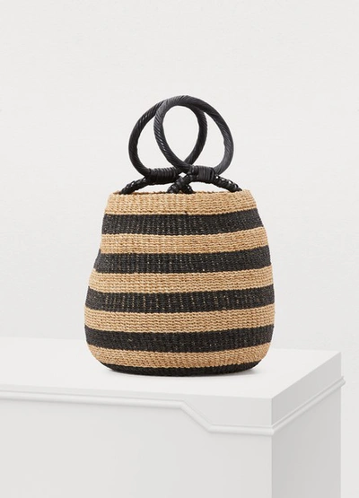 Shop Aranaz Belle Bucket Bag In Black Natural