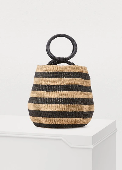 Shop Aranaz Belle Bucket Bag In Black Natural