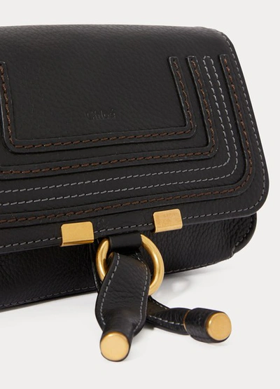 Shop Chloé Marcie Shoulder Bag In Black