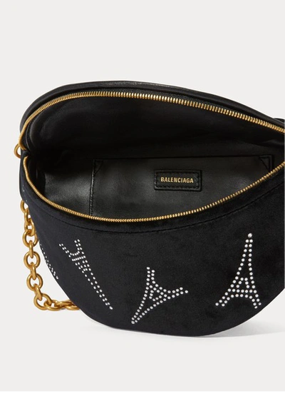 Shop Balenciaga Souvenir Xxs Belt Bag In Black