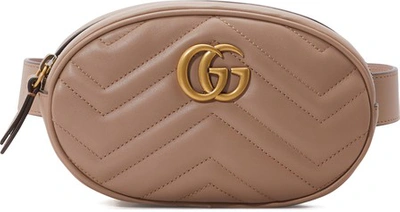 Shop Gucci Gg Marmont Belt Bag In Porcelane Pink