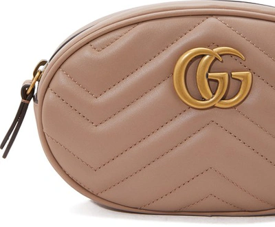 Shop Gucci Gg Marmont Belt Bag In Porcelane Pink