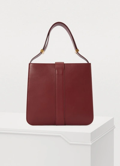 Shop Bottega Veneta Shoulder Bag In Bordeaux