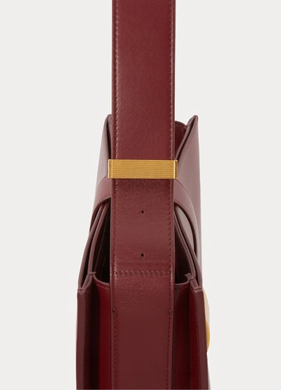 Shop Bottega Veneta Shoulder Bag In Bordeaux