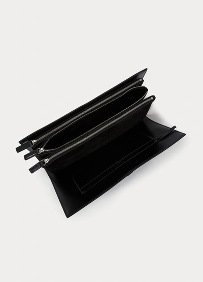 Shop Jil Sander Padlock Clutch Bag In 001-black