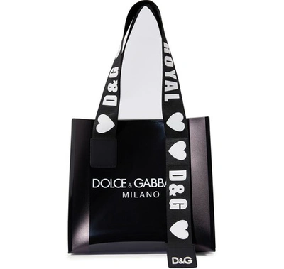 Shop Dolce & Gabbana D & G Pvc Tote Bag In Black