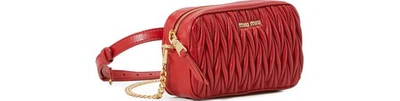 Shop Miu Miu Quilted Cross-body Bag In Red