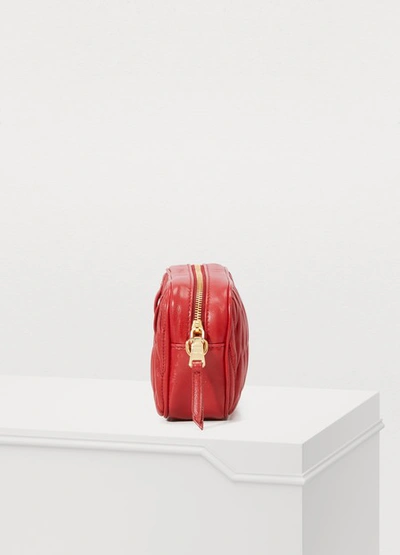 Shop Miu Miu Quilted Cross-body Bag In Red