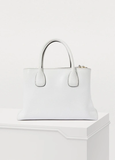 Shop Miu Miu Leather Handbag In White