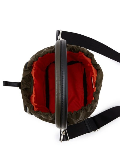 Shop Prada Tessuto Pocket Hand Bag In Military-black