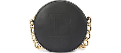 Shop Balmain Mini Disco Cross Body Bag In 0pa Noir