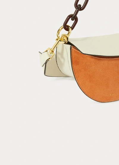 Shop Yuzefi Doris Shoulder Bag In Cream/brick