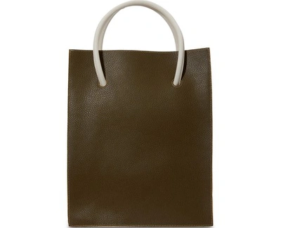 Shop Sofie D'hoore Grained Leather Shopper In Laurel