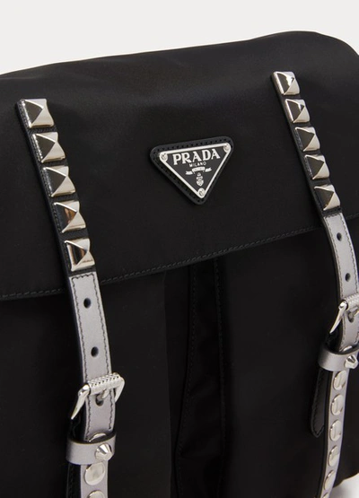 Shop Prada Nylon Messenger Bag In Black