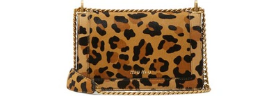Shop Miu Miu Miu Confidential Shoulder Bag In Leo