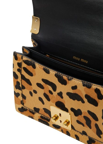 Shop Miu Miu Miu Confidential Shoulder Bag In Leo