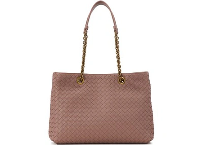 Shop Bottega Veneta Tote With Chains In Deco Rose