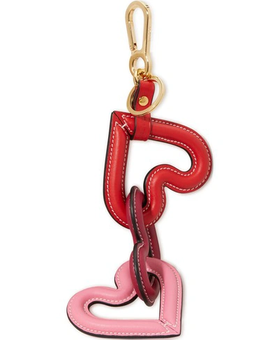 Shop Loewe Heart Chain Charm In Scarlet Red/multicolor