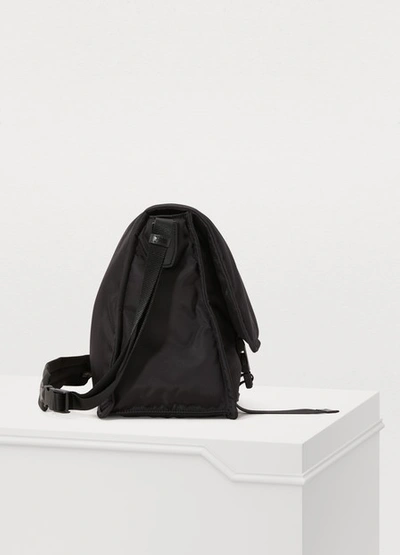 Shop Prada Nylon Messenger Bag In Black