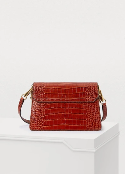 Shop Givenchy Gv3 Small Shoulder Bag In Cognac