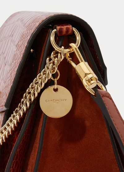 Shop Givenchy Gv3 Small Shoulder Bag In Cognac