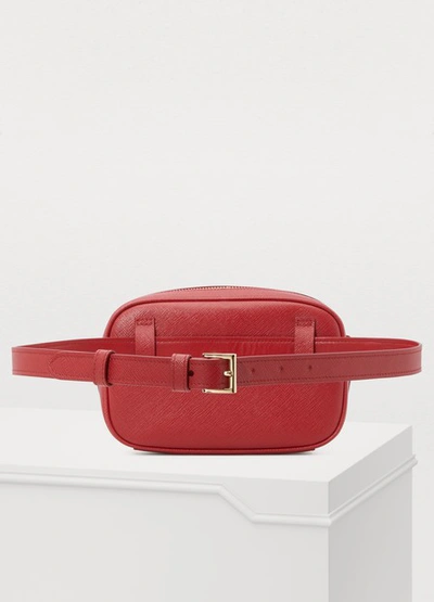 Shop Prada Belt Bag In Fuoco