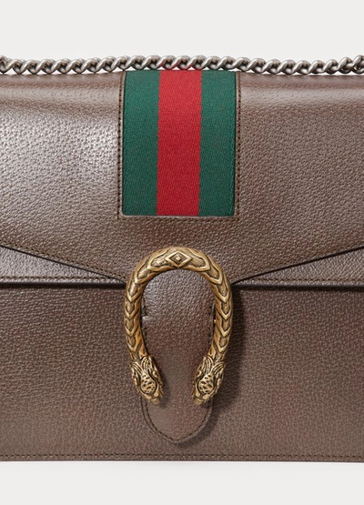 Shop Gucci Dionysus Embroidered Shoulder Bag In New Acero/vrv