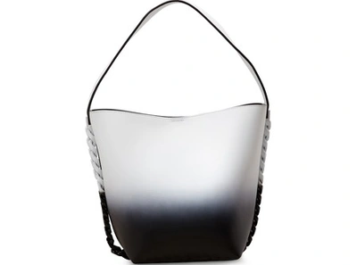 Shop Givenchy Infinity Bucket Bag In White / Black