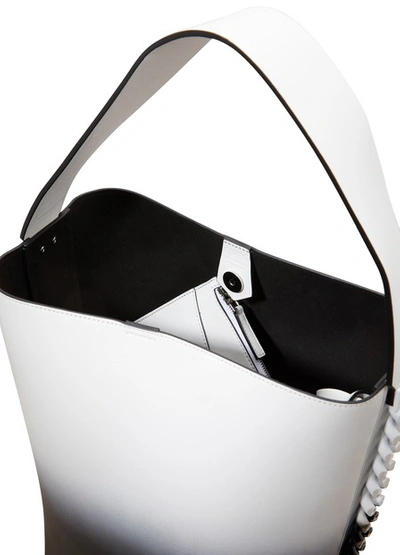 Shop Givenchy Infinity Bucket Bag In White / Black